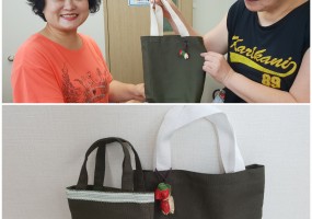 주민재봉틀모임 '노루발자국' 에코백 제작