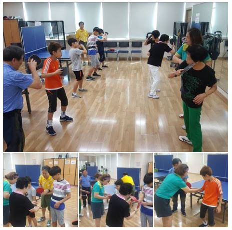 은빛청춘탁구팀과 함께 하는 어린이 탁구교실